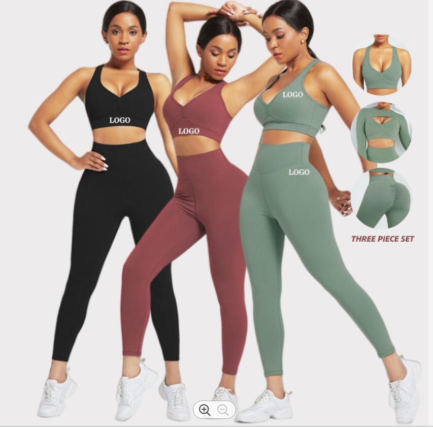 Short Sleeve High Waist Scrunch Yoga Short Set Women Active Wear