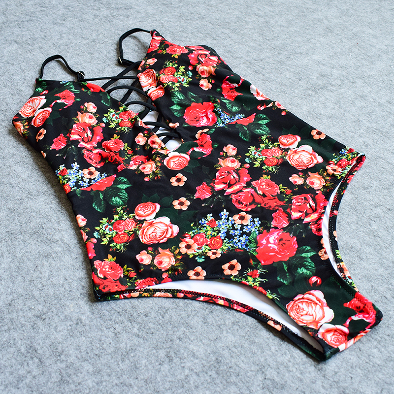 2021 floral rose pattern swimware