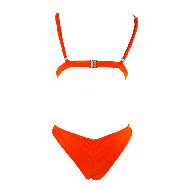 orange triangle bikini