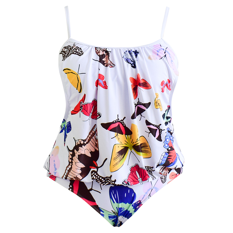 Large Size Cover Belly One Piece Women Cute Print Bikini Swimwear Bikini Set