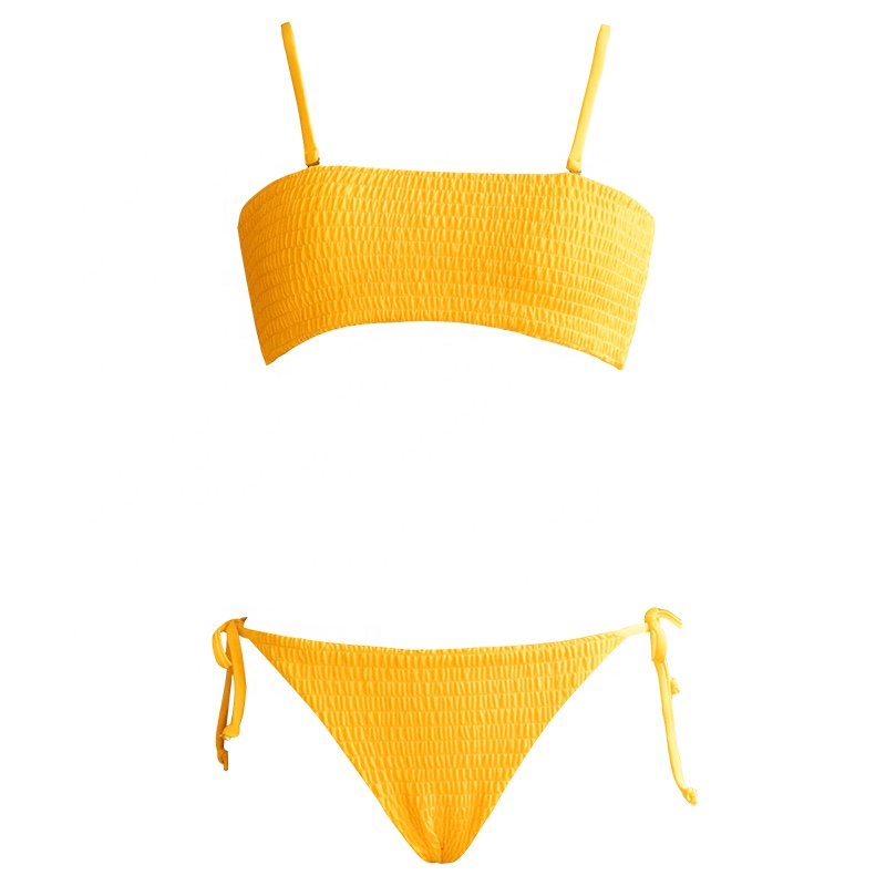 yellow minimalist tankinis bikini