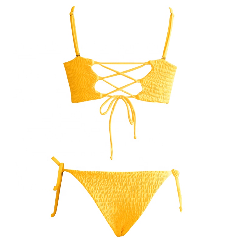 yellow minimalist tankinis bikini