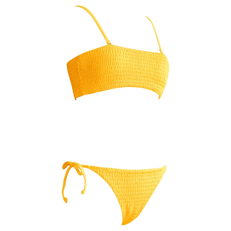 yellow minimalist tankinis bikini