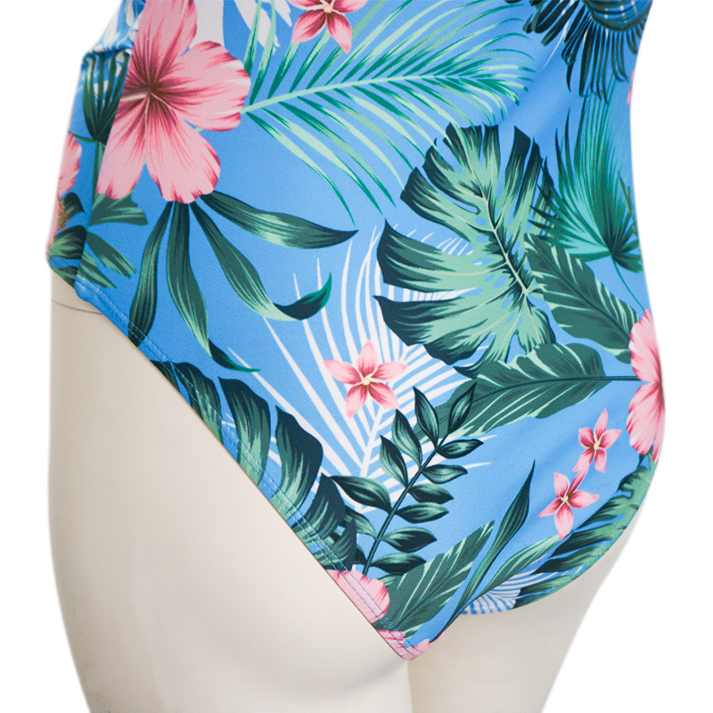 blue beach printing bikini suit