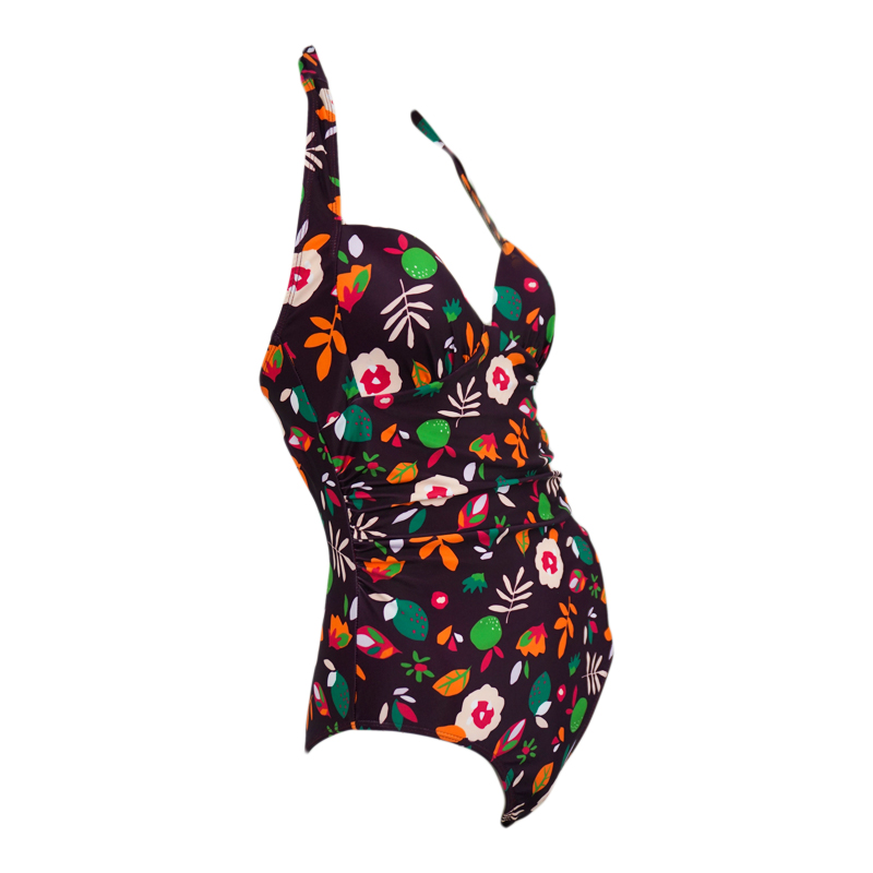 colorful printing halter women bikini