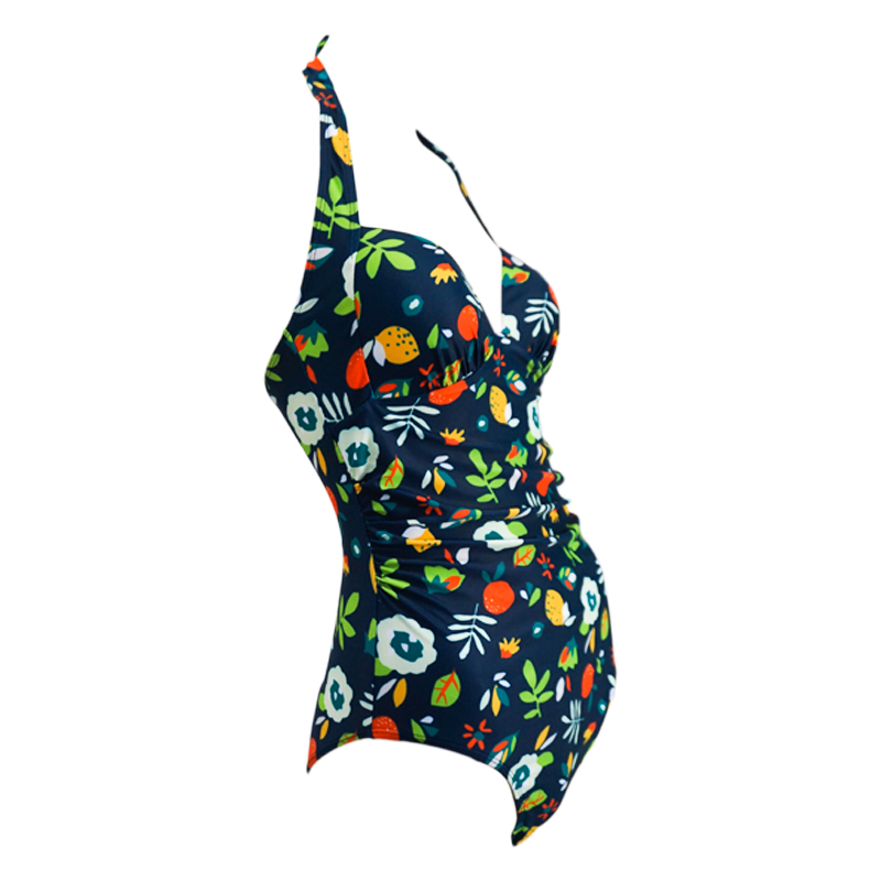 colorful printing halter women bikini