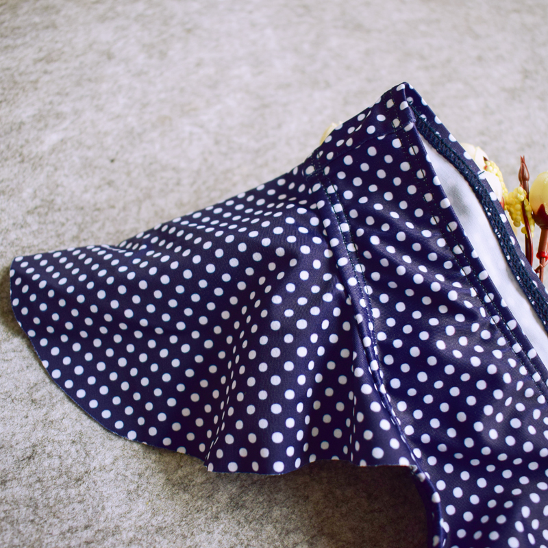 blue flounce design bikini