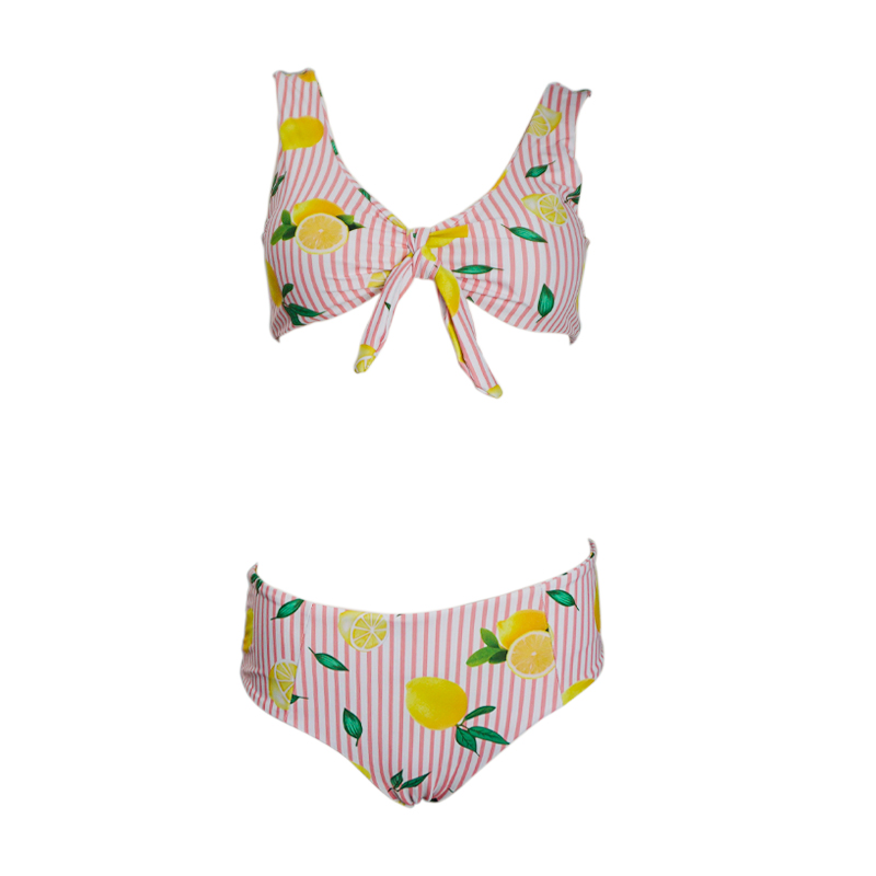 summer day lemon fruit bikini