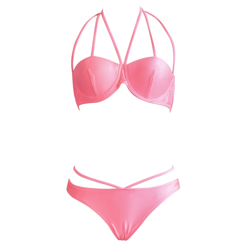 tie string design triangle bikini