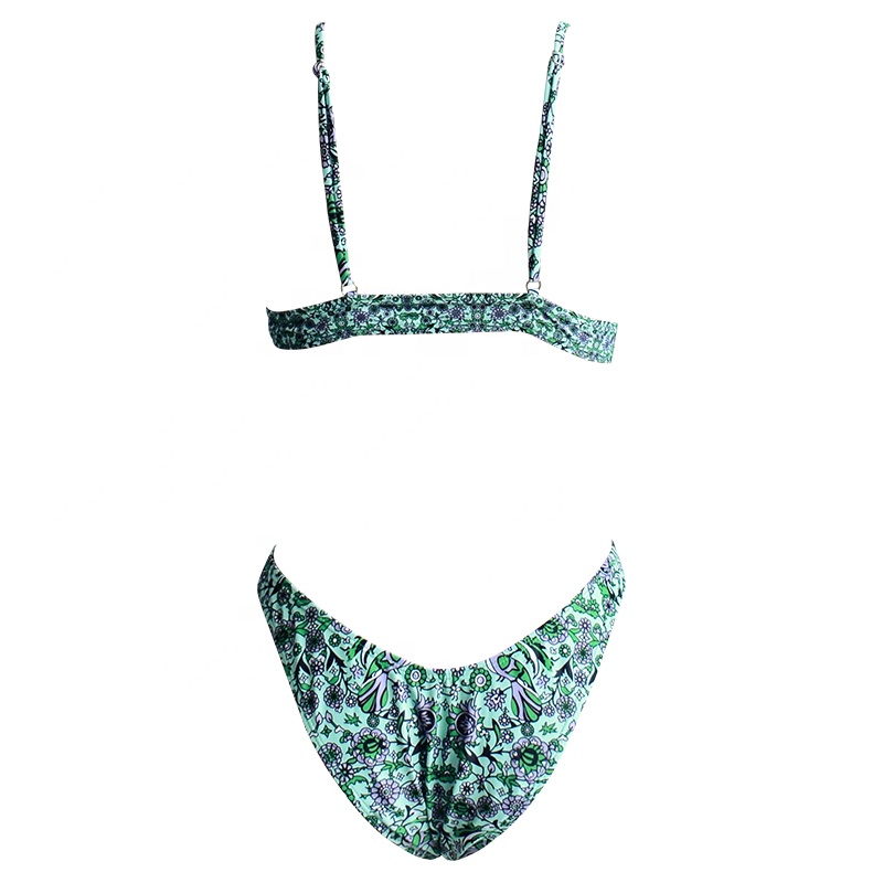 green printing sexy swimwear