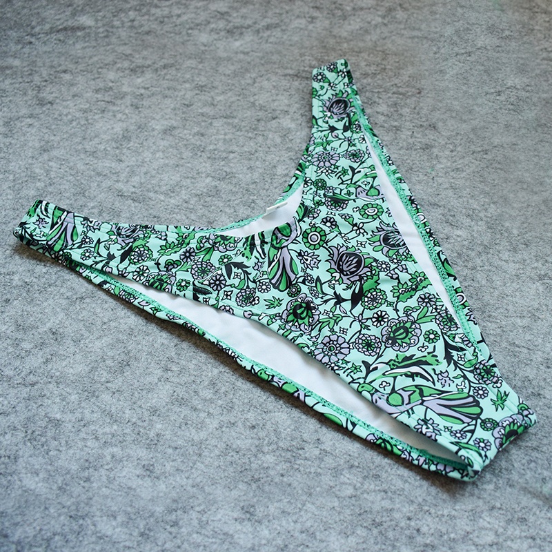 green printing sexy swimwear