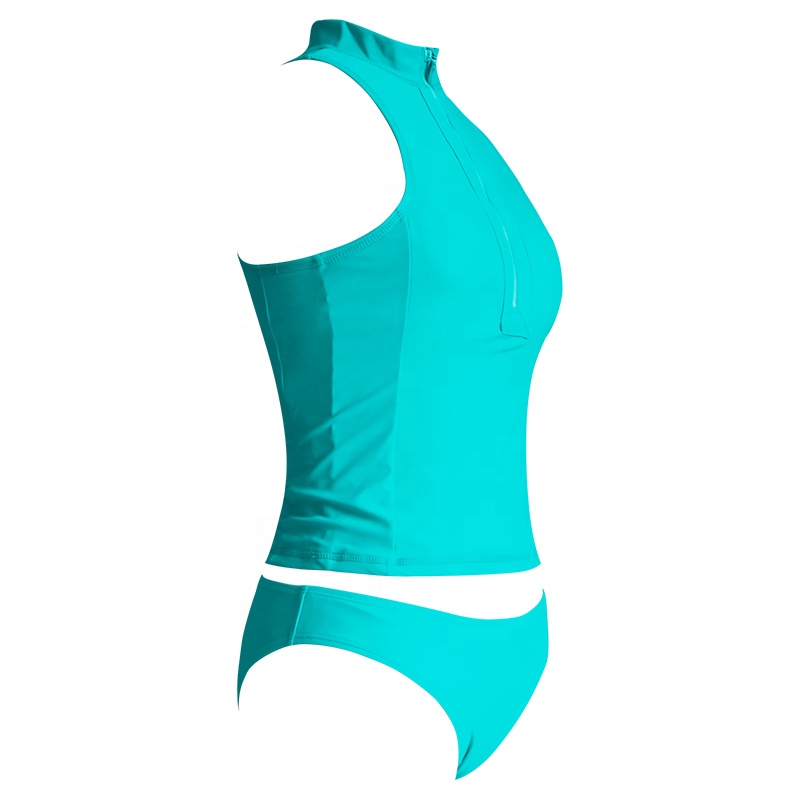 round neck zipper design swimsuit