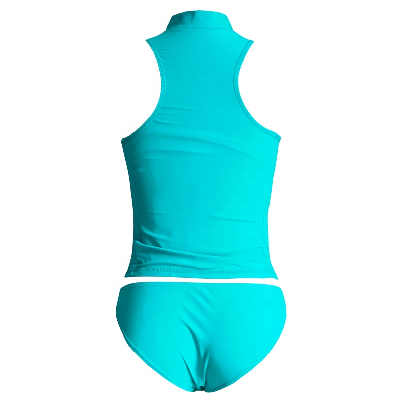 round neck zipper design swimsuit