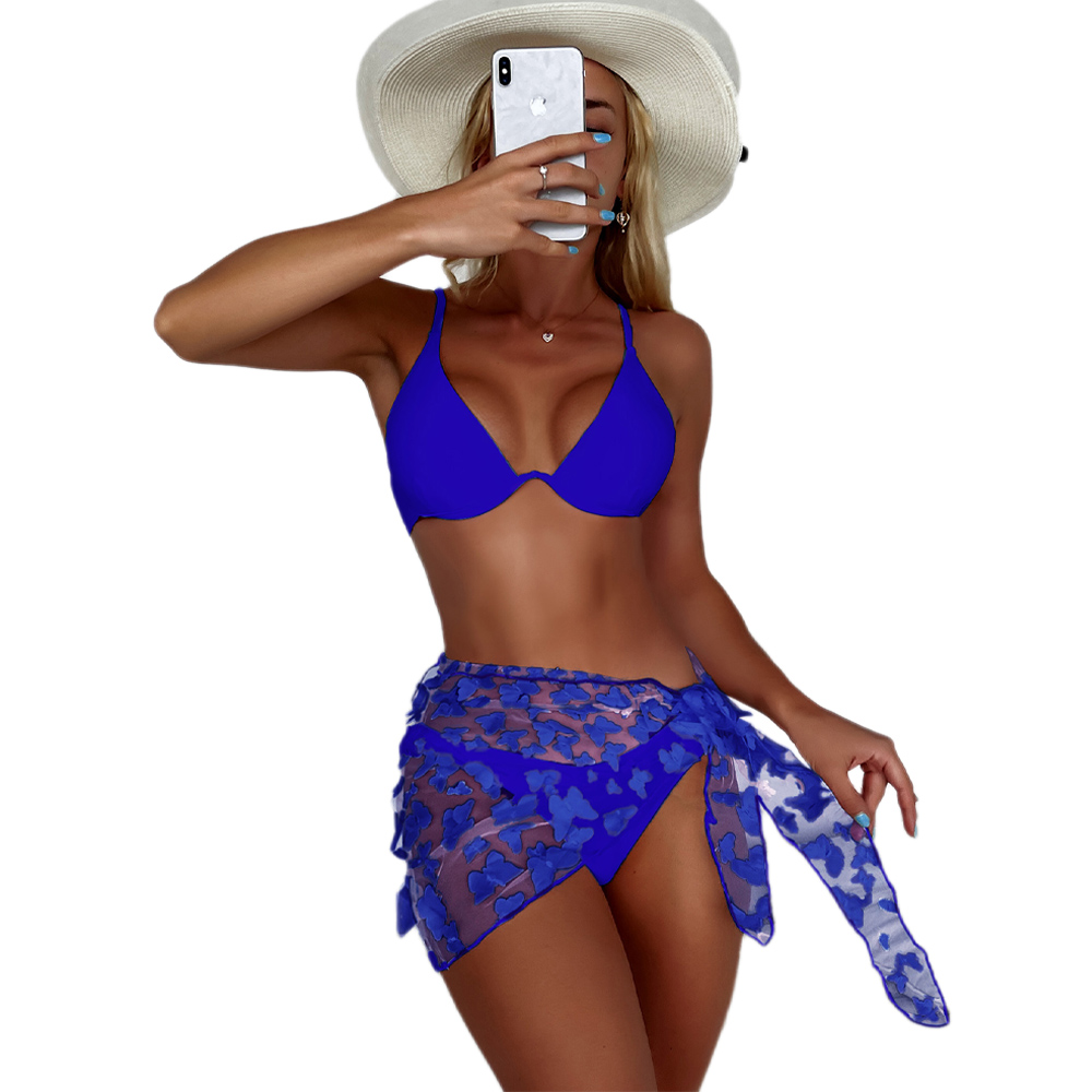 sarong three piece set swimsuit