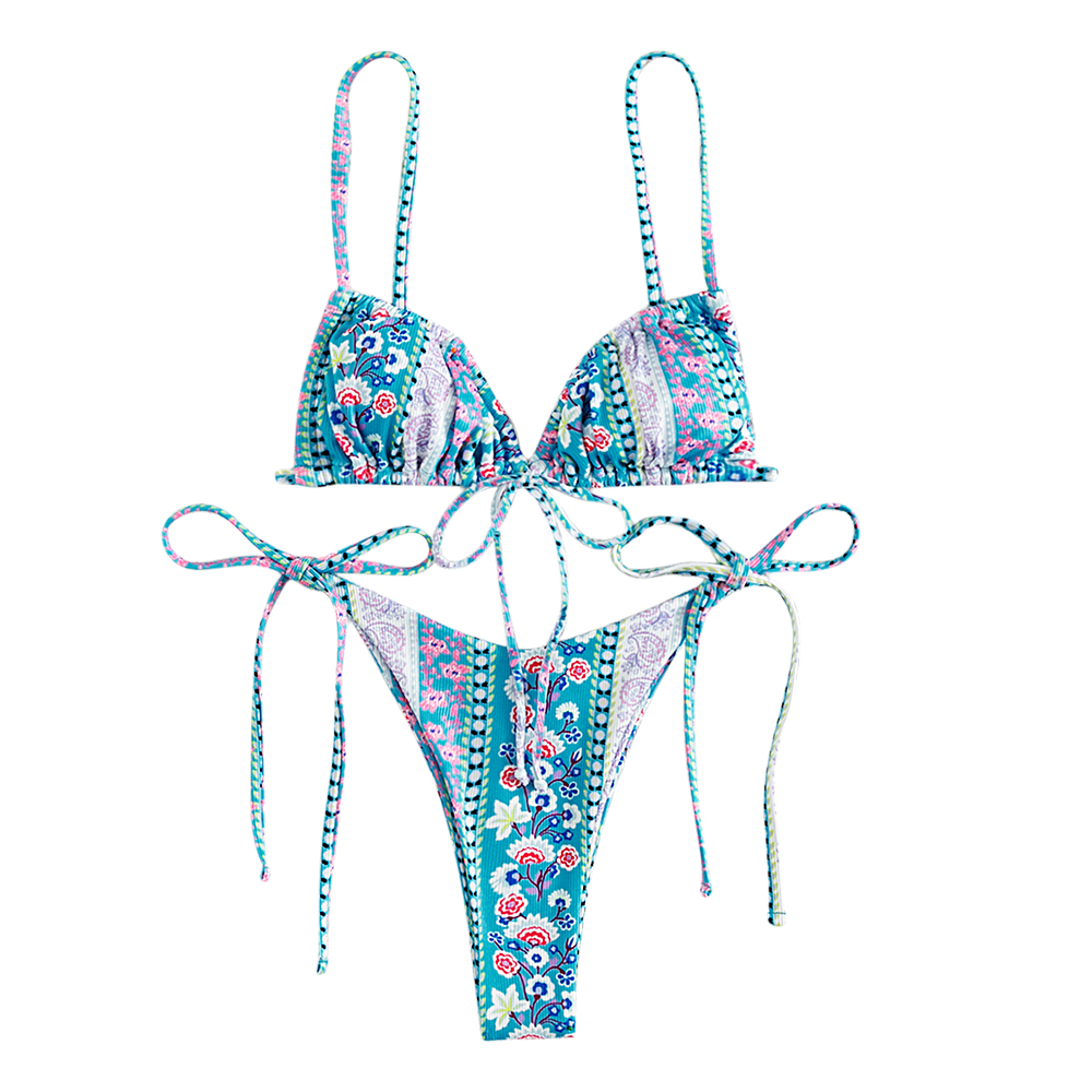 floral printing swimwear bikini