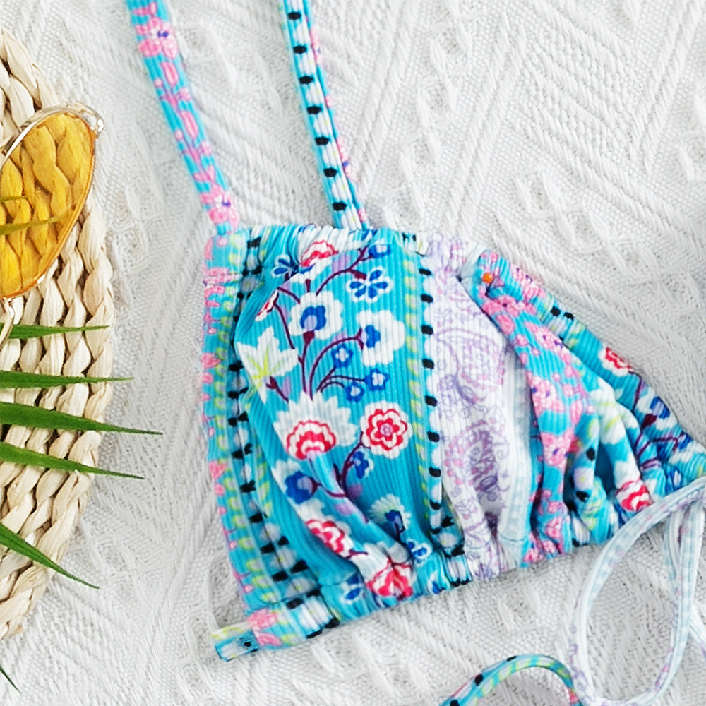 floral printing swimwear bikini