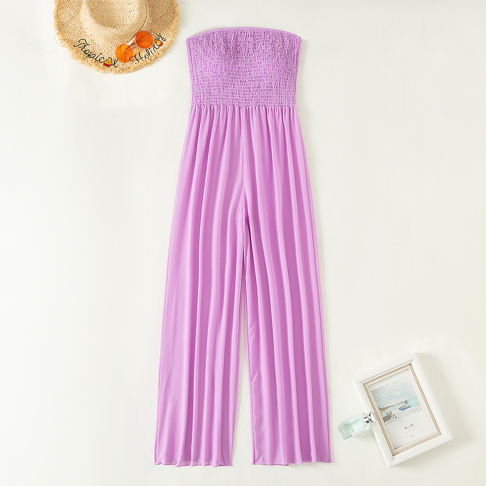 sexy ruffle purple cover up