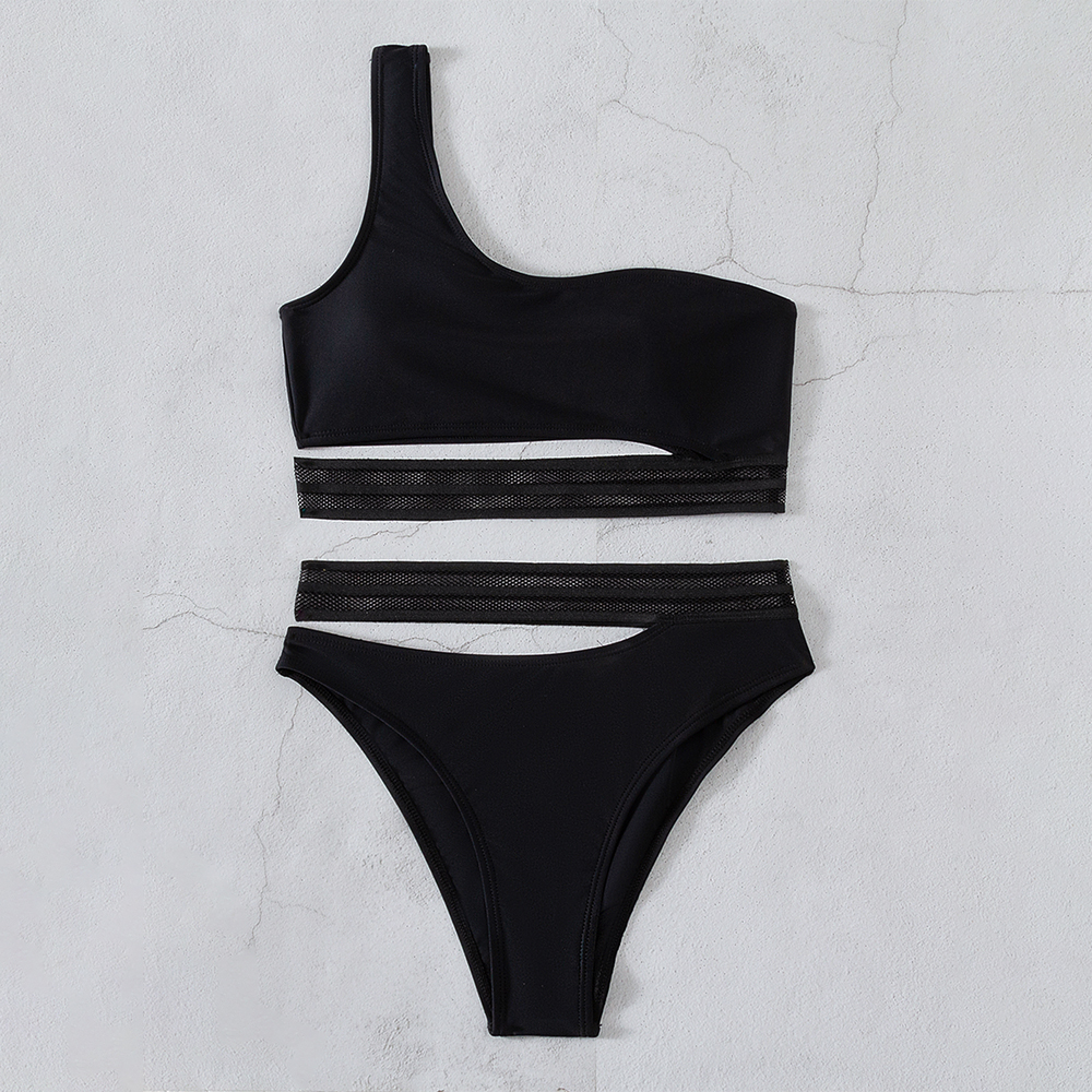 asymmetric bandeau women bikini