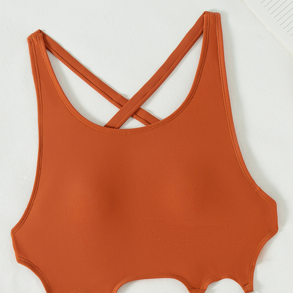 simple solid color women swimsuit