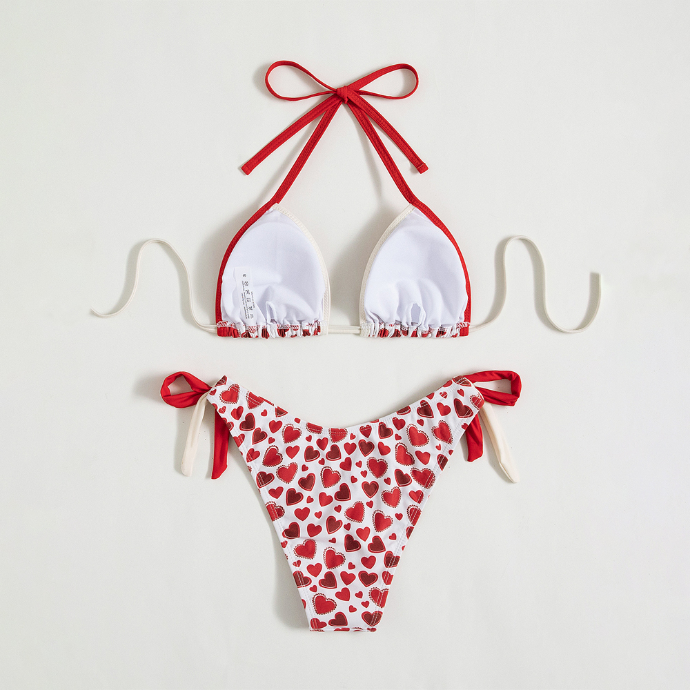 Creative Love Pattern Bikini Set