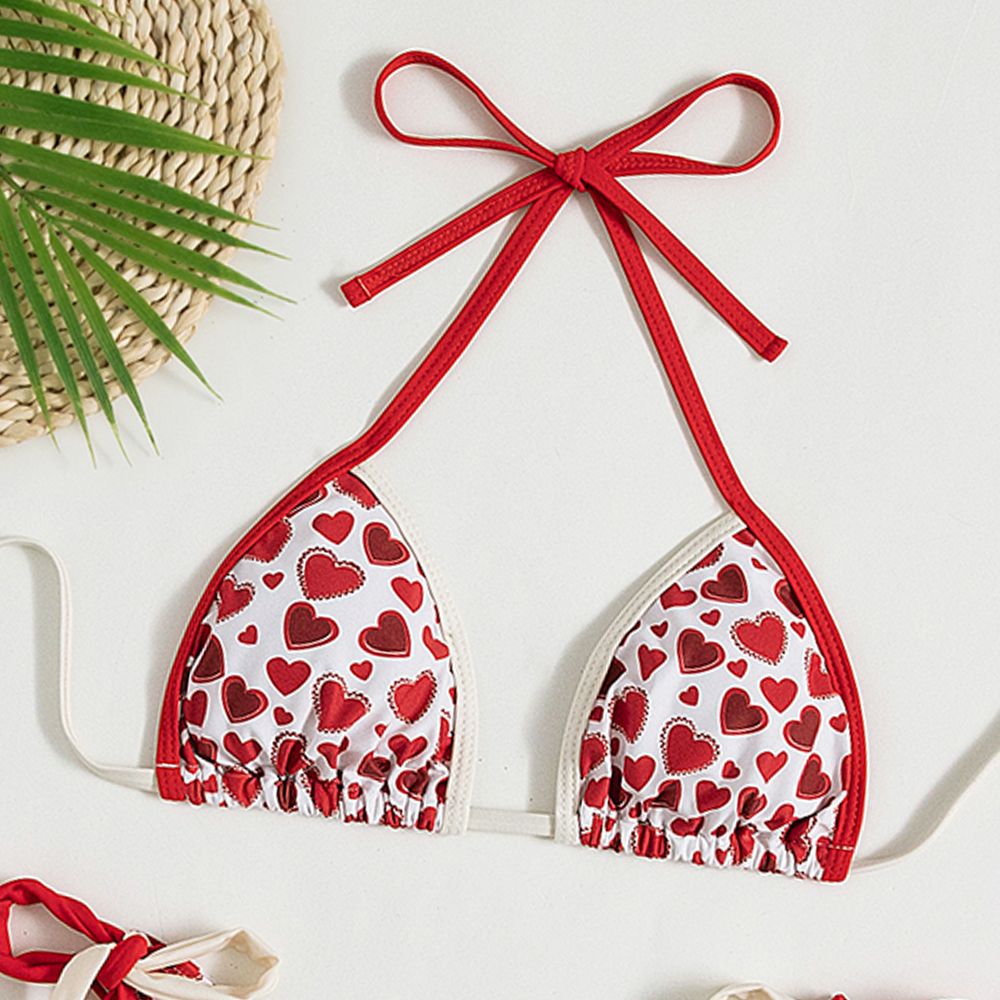 Creative Love Pattern Bikini Set