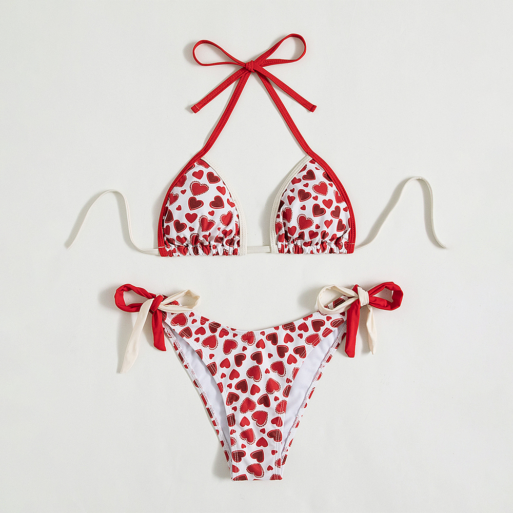 Creative Love Pattern Bikini Set