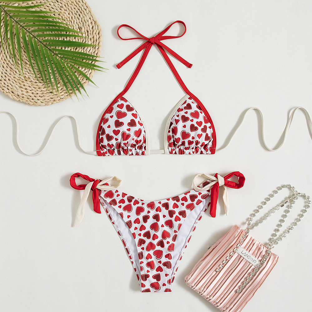 Creative Love Pattern Bikini Set