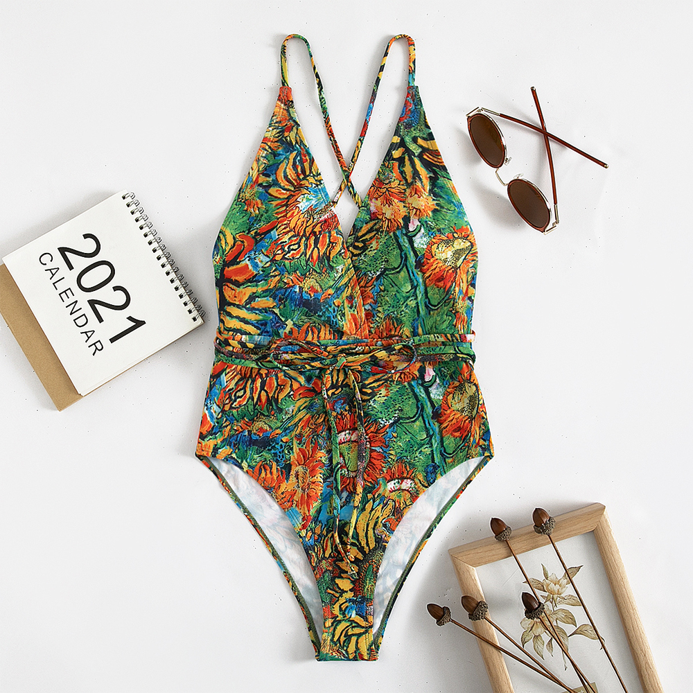 Abstract Oil Painting Swimwear