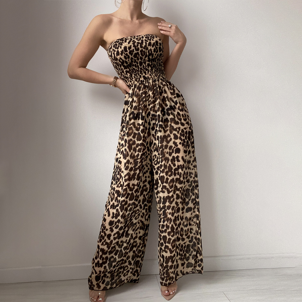 Leopard Chiffon Bikini Cover Up