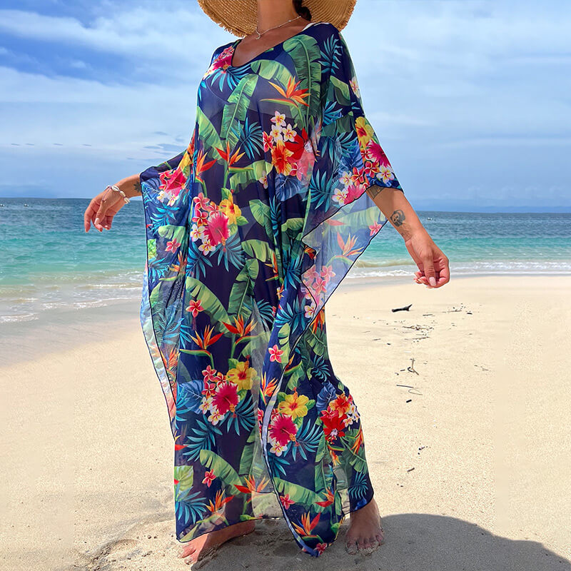 solid tie dye floral women bikini cover up beachwear sarong wrap skirt