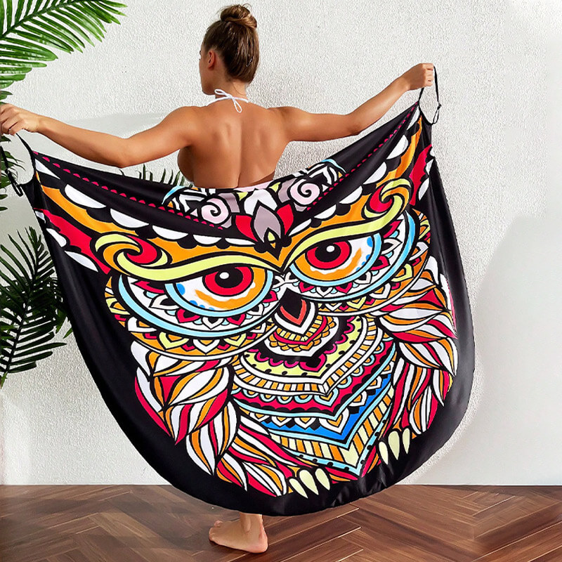 animal printing women bikini sarong wrap skirt dress pareo